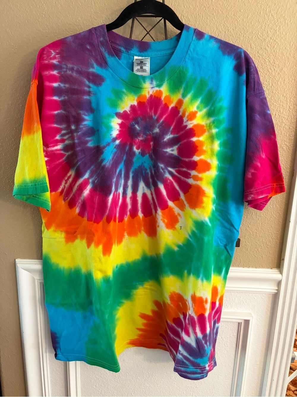 Vintage Tye Dyed Fruit of the Loom Heavyweight Cotton Men’s Shirt XXL